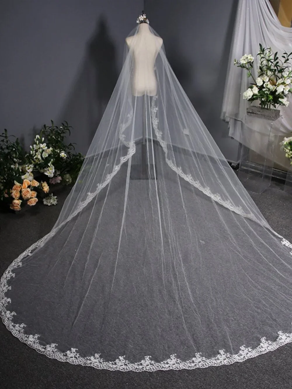 Regal Cathedral Length Bridal Veil 3.8m